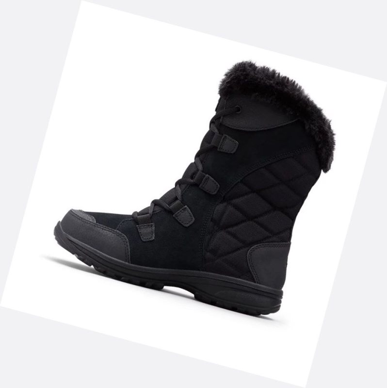 Columbia Ice Maiden II Kışlık Bot Kadın Siyah Gri | 28973-KWGJ