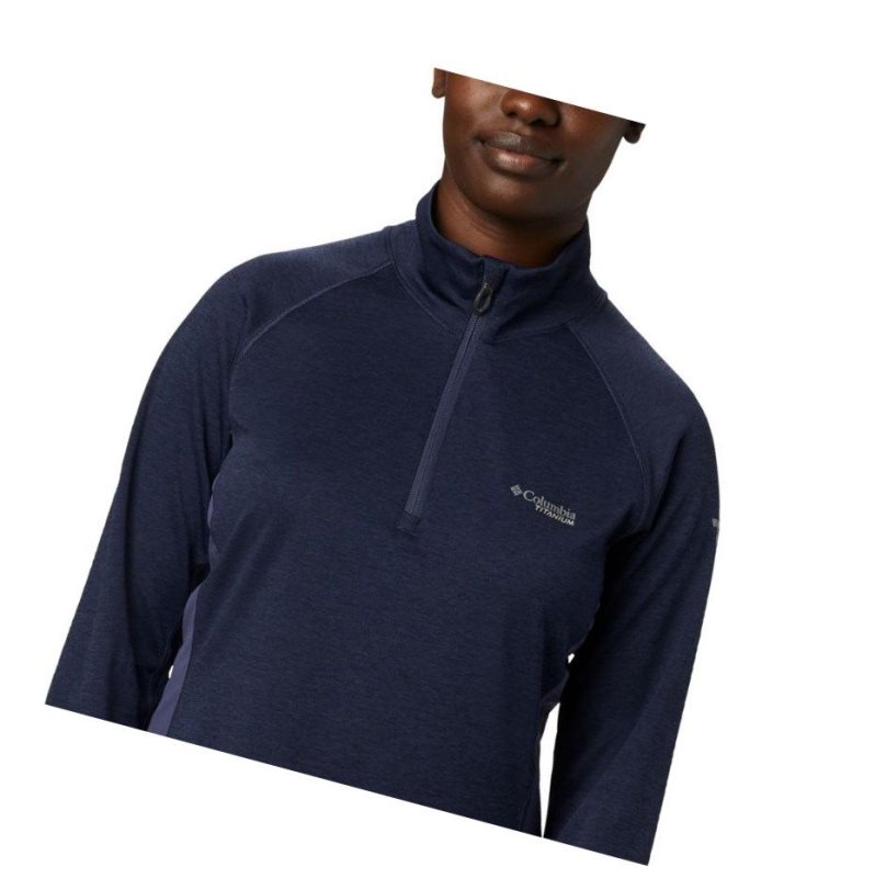 Columbia Irico Half-Zip Sweatshirt Kadın Lacivert | 52198-IGEU