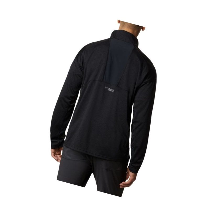 Columbia Irico Knit Half-Zip Sweatshirt Erkek Siyah | 80327-XHLB