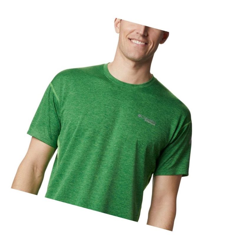 Columbia Irico Knit Short Sleeve Crew Tişört Erkek Yeşil | 12970-JMFN