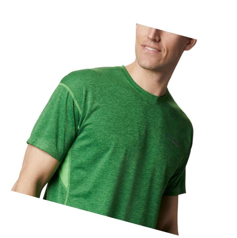 Columbia Irico Knit Short Sleeve Crew Tişört Erkek Yeşil | 12970-JMFN
