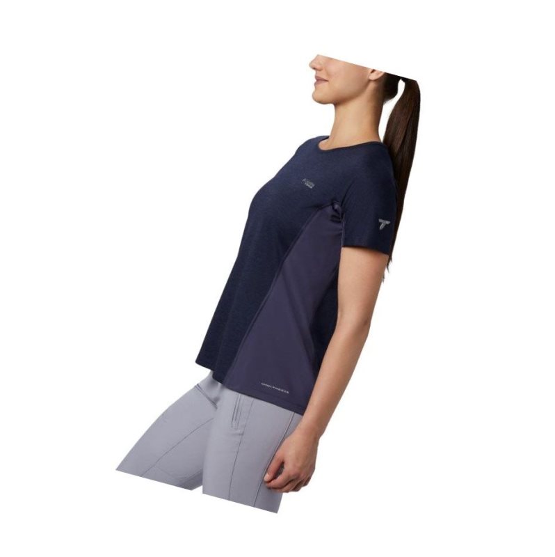 Columbia Irico Knit Short Sleeve Tişört Kadın Lacivert | 95032-CZMV