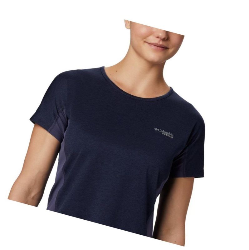 Columbia Irico Knit Short Sleeve Tişört Kadın Lacivert | 95032-CZMV