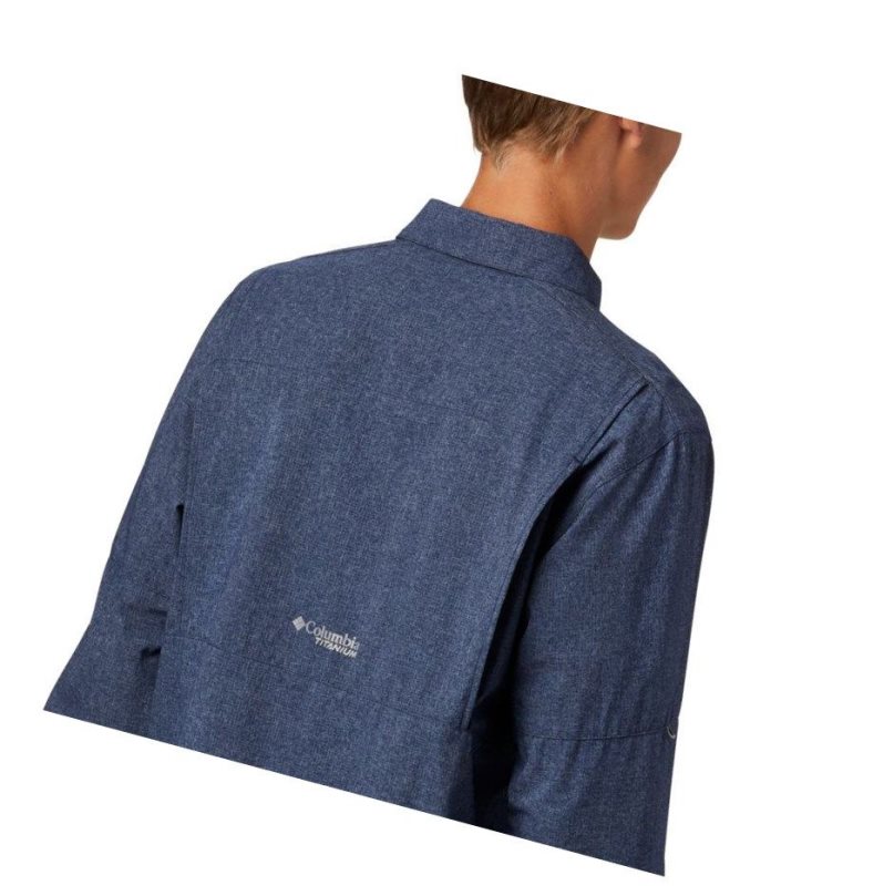 Columbia Irico Long Sleeve Gömlek Erkek Lacivert | 30489-TPNF