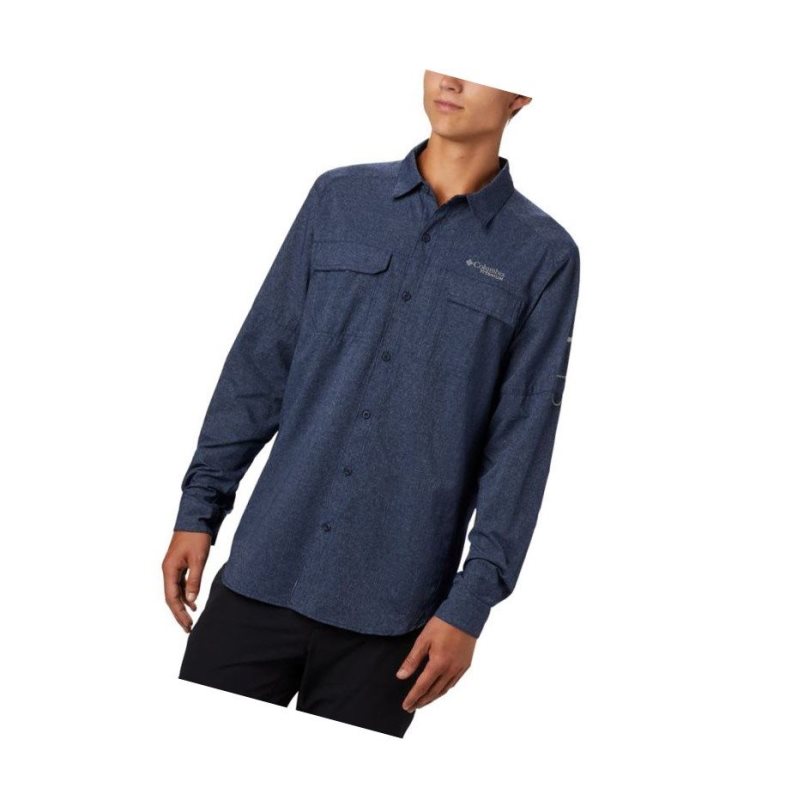 Columbia Irico Long Sleeve Gömlek Erkek Lacivert | 30489-TPNF