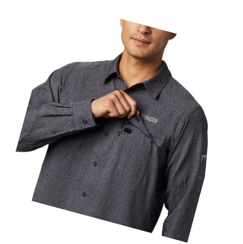 Columbia Irico Long Sleeve Gömlek Erkek Siyah | 89452-LJBQ