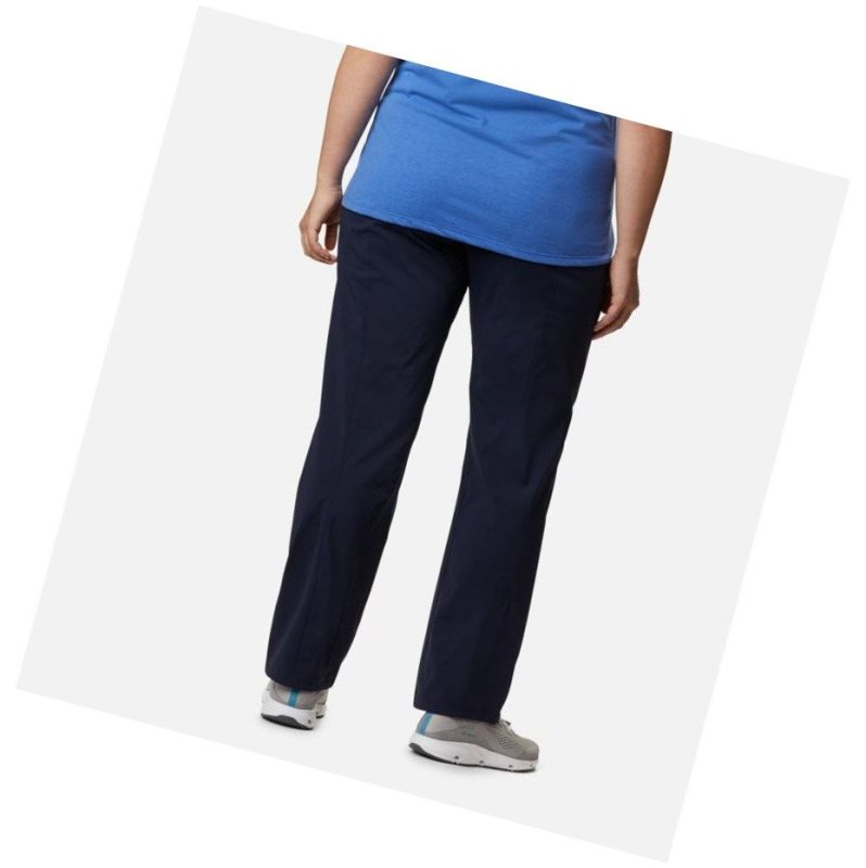 Columbia Just Right Straight Leg Pant Plus Size Pantolon Kadın Lacivert | 02473-XMQJ