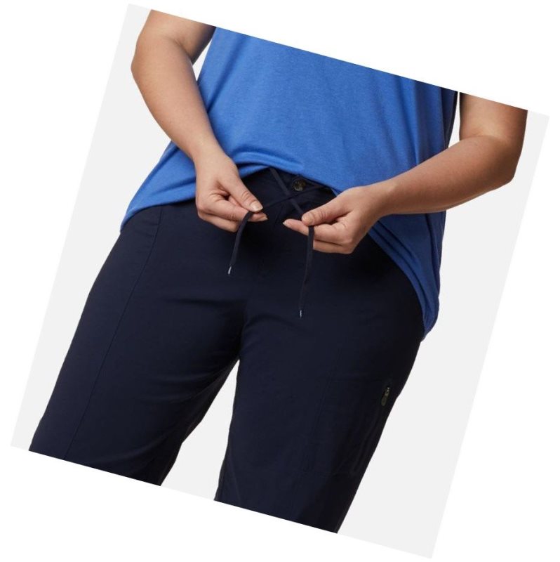 Columbia Just Right Straight Leg Pant Plus Size Pantolon Kadın Lacivert | 02473-XMQJ
