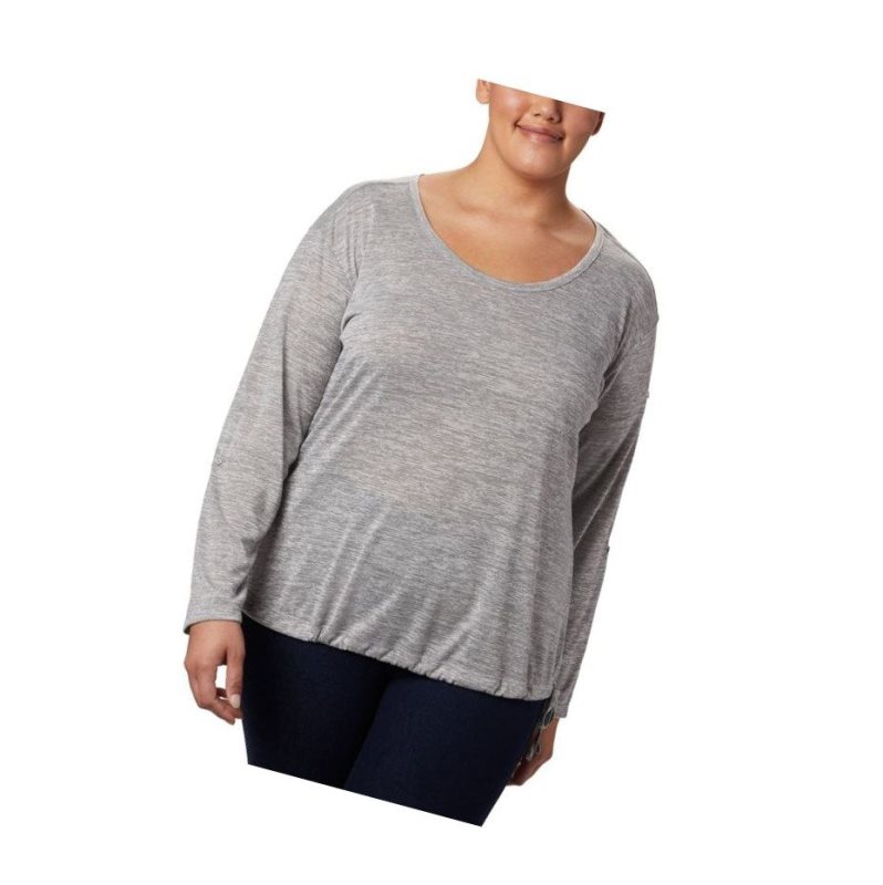 Columbia Kickin It Solid Plus Size Sweatshirt Kadın Siyah | 59107-PNOJ