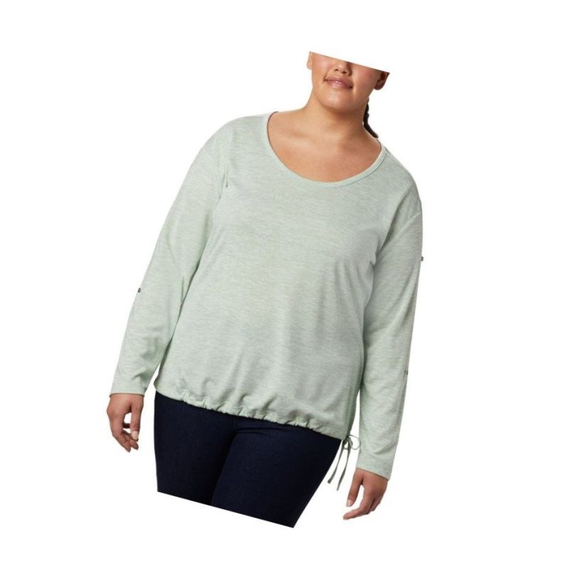 Columbia Kickin It Solid Plus Size Sweatshirt Kadın Nane | 45368-RJDP