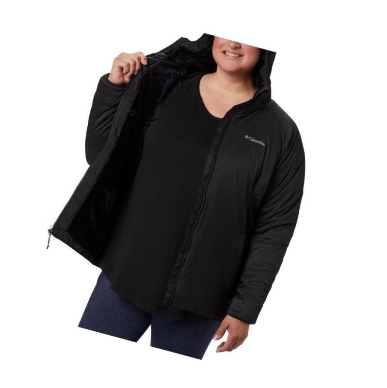 Columbia Kruser Ridge II Plush Softshell Plus Size Mont Kadın Siyah | 08953-BJVU