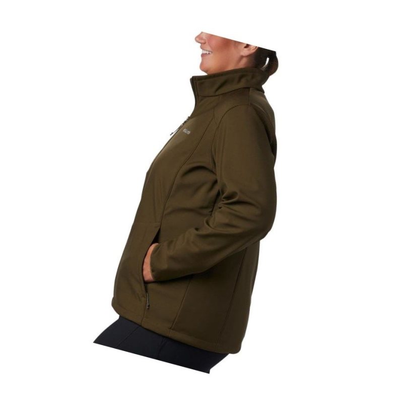 Columbia Kruser Ridge II Softshell Plus Size Mont Kadın Zeytin Yeşili | 63829-USDC