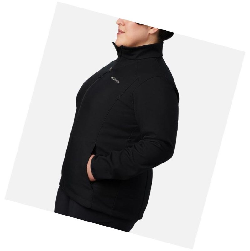 Columbia Kruser Ridge II Softshell Plus Size Mont Kadın Siyah | 60489-GYEQ