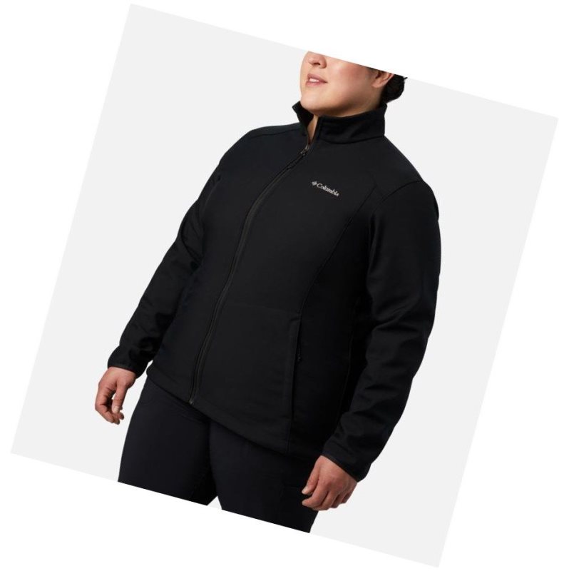 Columbia Kruser Ridge II Softshell Plus Size Mont Kadın Siyah | 60489-GYEQ