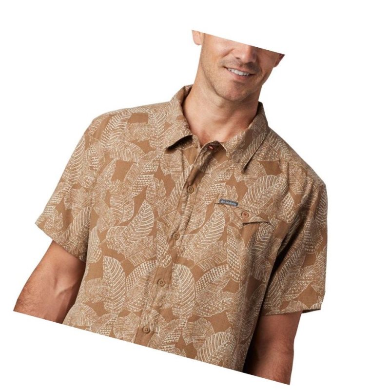 Columbia Lakeside Trail Short Sleeve Big Gömlek Erkek Renkli | 27340-FAMB