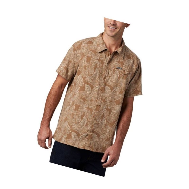 Columbia Lakeside Trail Short Sleeve Big Gömlek Erkek Renkli | 27340-FAMB