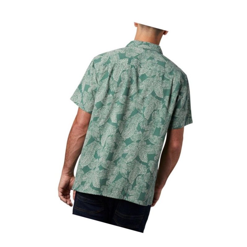 Columbia Lakeside Trail Short Sleeve Big Gömlek Erkek Yeşil | 20459-SDZH