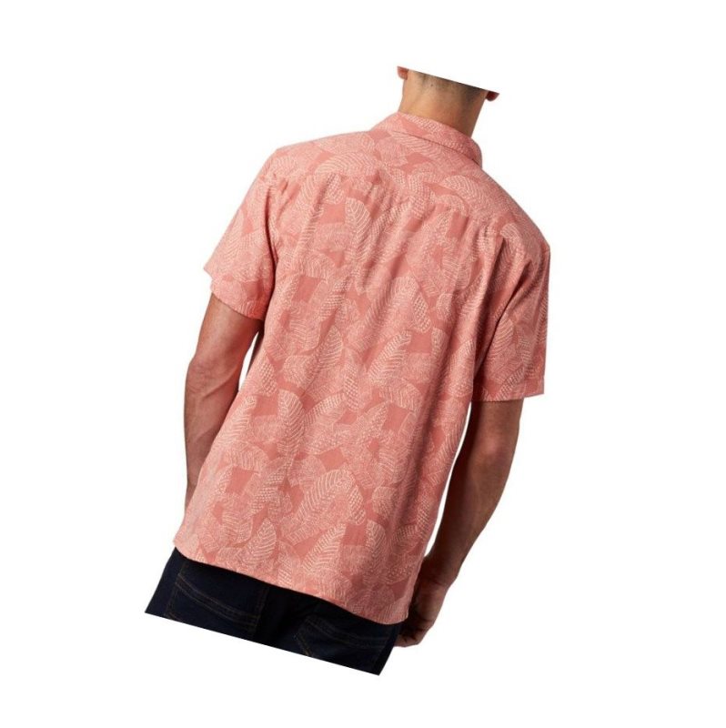 Columbia Lakeside Trail Short Sleeve Tall Gömlek Erkek Koyu Mercan | 34906-QERM