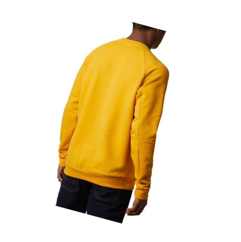 Columbia Lodge Crew Sweatshirt Erkek Açık Altın Kırmızı | 47318-GISD