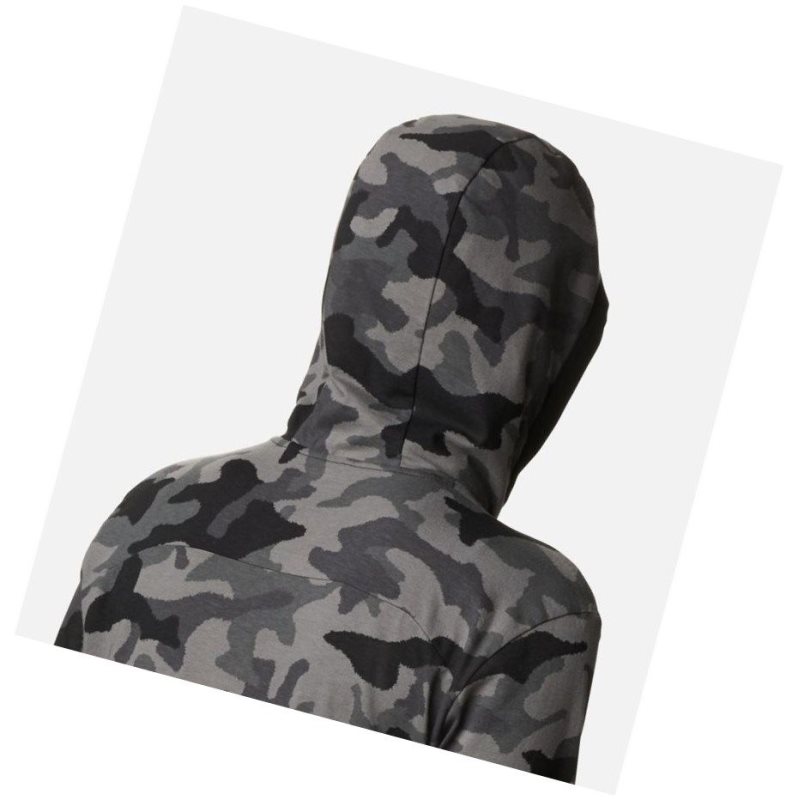 Columbia Lodge Hooded Tunic Sweatshirt Kadın Siyah Camo | 65749-AILZ