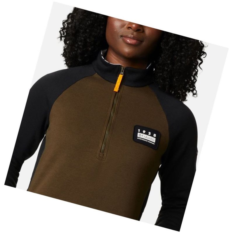 Columbia Lodge II Tunic Sweatshirt Kadın Zeytin Yeşili Siyah | 69514-CDIY