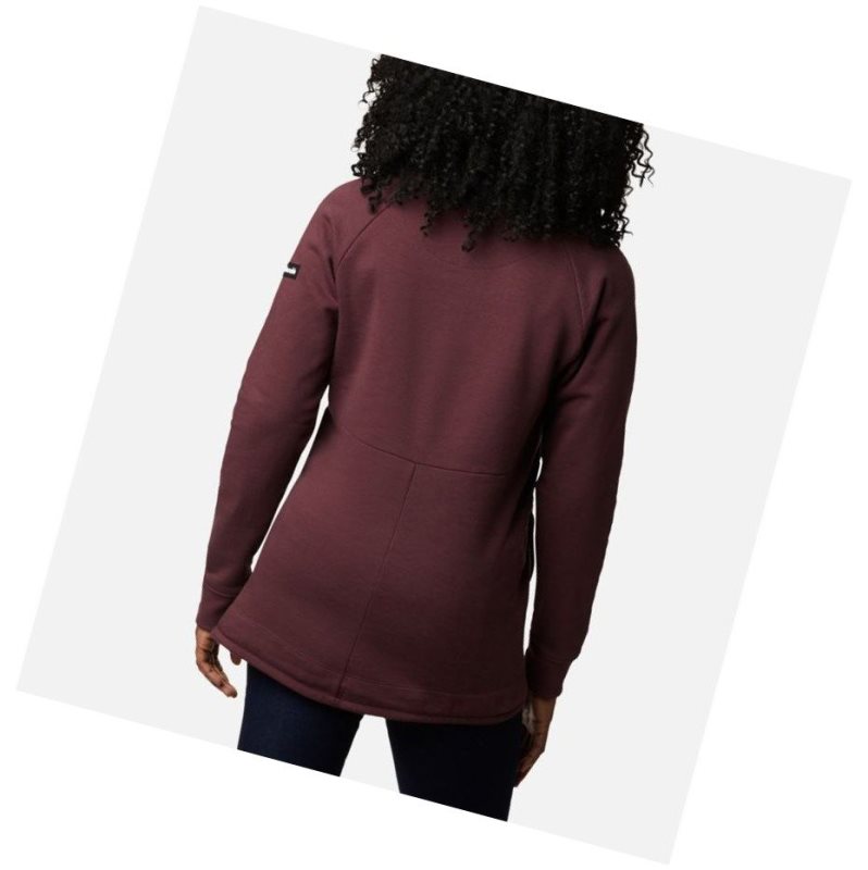 Columbia Lodge II Tunic Sweatshirt Kadın Bordo | 46089-TILU