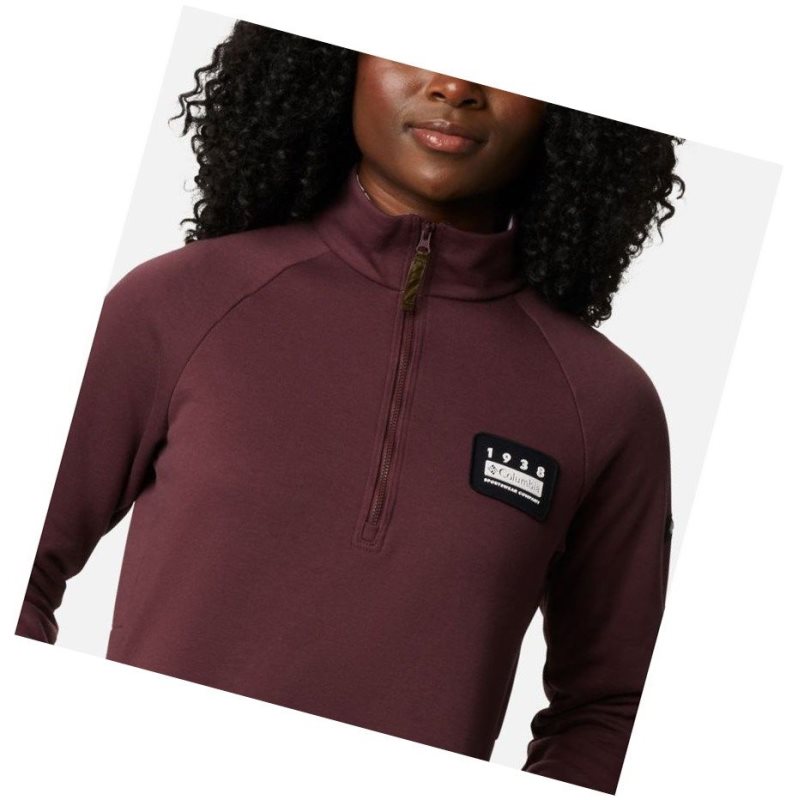 Columbia Lodge II Tunic Sweatshirt Kadın Bordo | 46089-TILU