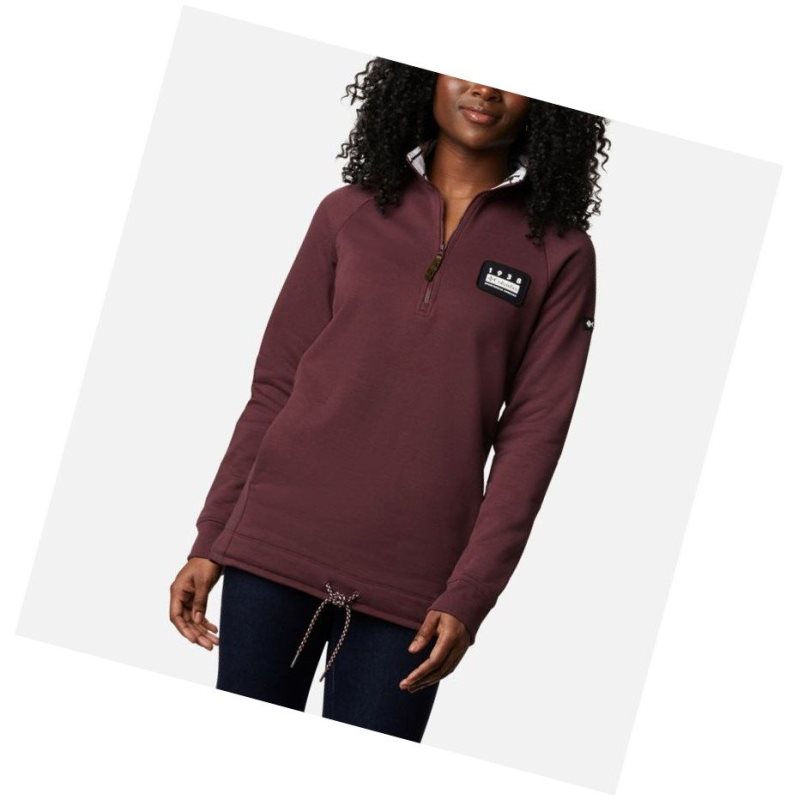 Columbia Lodge II Tunic Sweatshirt Kadın Bordo | 46089-TILU