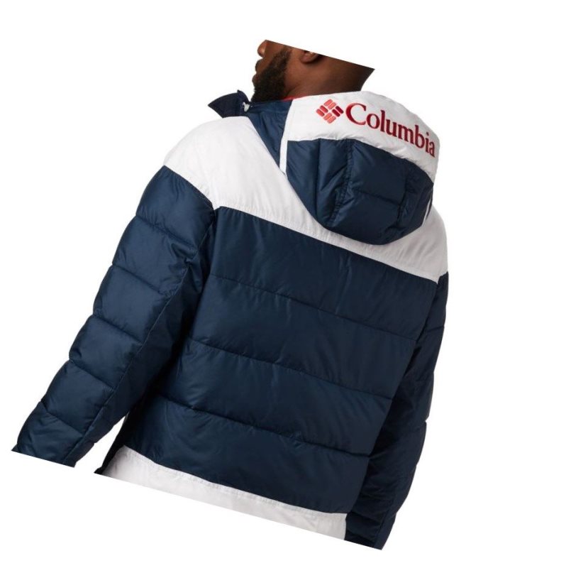 Columbia Lodge Insulated Mont Erkek Lacivert Beyaz | 61985-GLZH