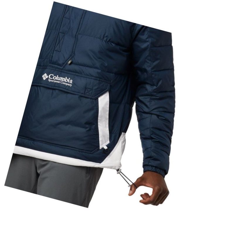 Columbia Lodge Insulated Mont Erkek Lacivert Beyaz | 61985-GLZH