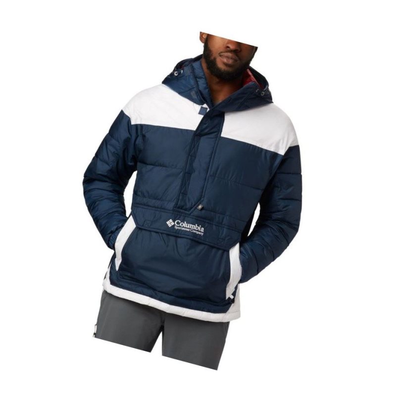 Columbia Lodge Insulated Mont Erkek Lacivert Beyaz | 61985-GLZH