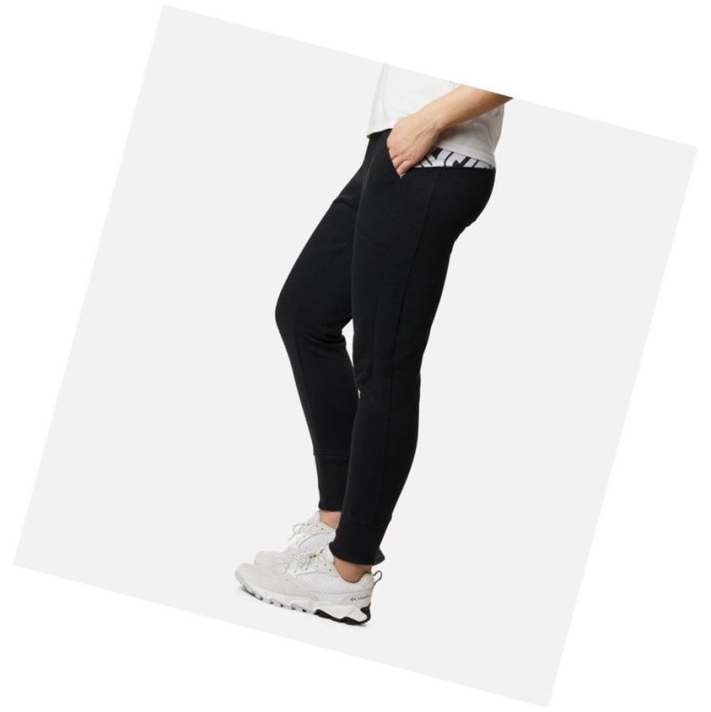 Columbia Lodge Knit Jogger Pantolon Kadın Siyah Beyaz | 42635-SNEG
