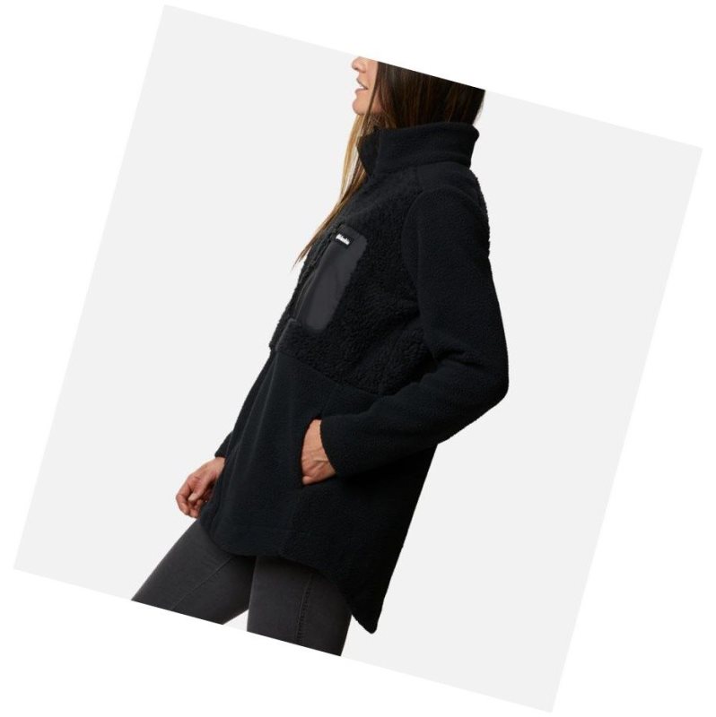 Columbia Lodge Sherpa Full Zip Fleece Mont Kadın Siyah | 48253-UJYS