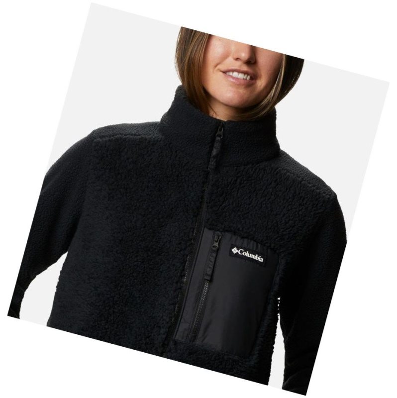 Columbia Lodge Sherpa Full Zip Fleece Mont Kadın Siyah | 48253-UJYS