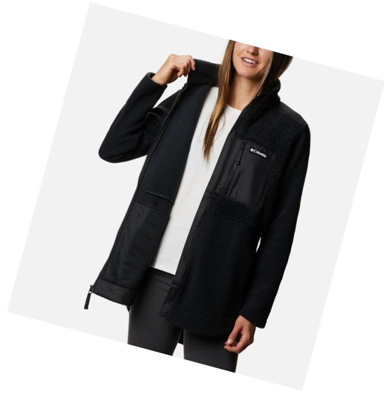 Columbia Lodge Sherpa Full Zip Fleece Mont Kadın Siyah | 48253-UJYS