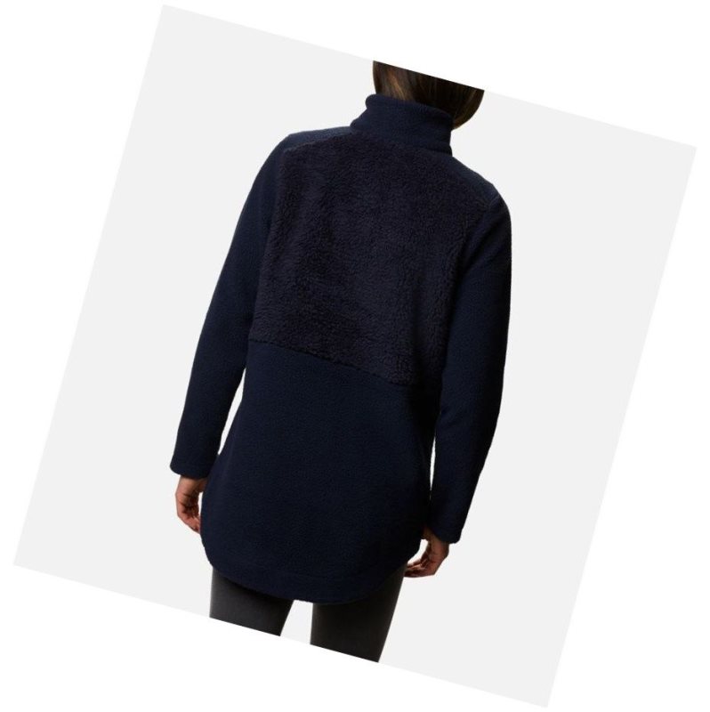 Columbia Lodge Sherpa Full Zip Fleece Mont Kadın Lacivert | 45039-ROFI