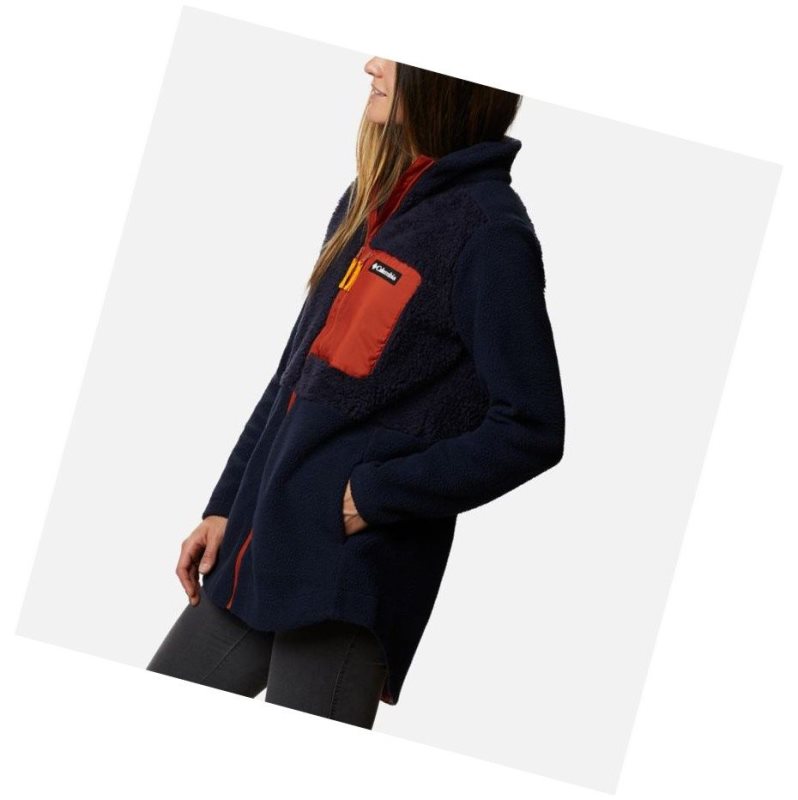 Columbia Lodge Sherpa Full Zip Fleece Mont Kadın Lacivert | 45039-ROFI