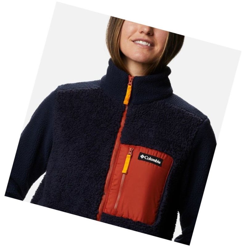 Columbia Lodge Sherpa Full Zip Fleece Mont Kadın Lacivert | 45039-ROFI