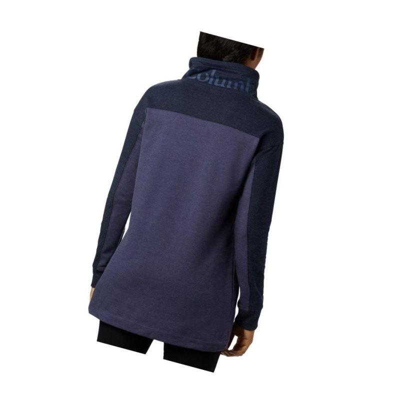 Columbia Lodge Tunic Sweatshirt Kadın Lacivert | 57809-BQCS