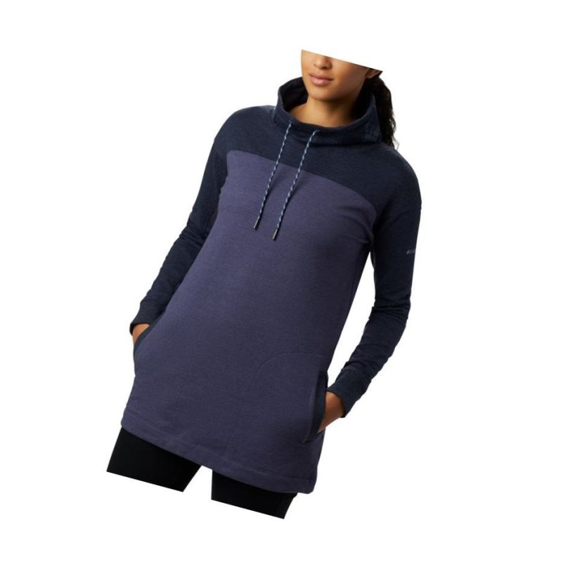 Columbia Lodge Tunic Sweatshirt Kadın Lacivert | 57809-BQCS