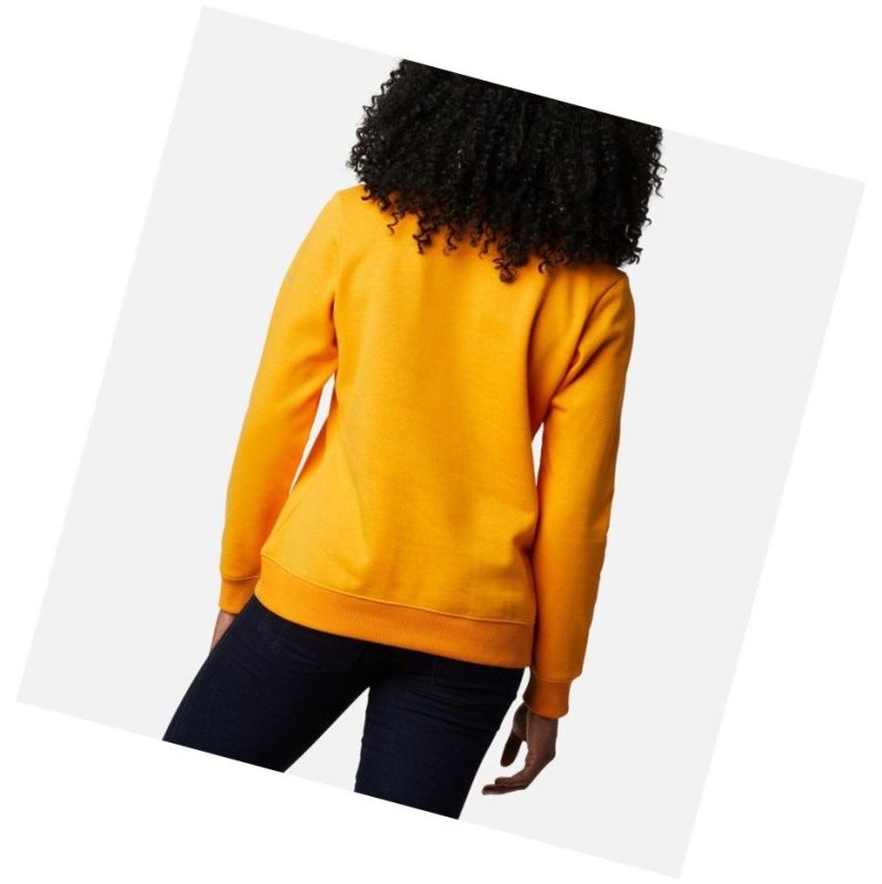 Columbia Logo Crew Top Sweatshirt Kadın Açık Altın | 35470-DVOA