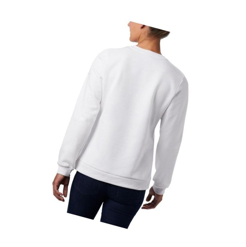 Columbia Logo Crew Top Sweatshirt Kadın Beyaz | 56270-OXPG