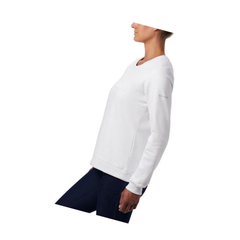 Columbia Logo Crew Top Sweatshirt Kadın Beyaz | 56270-OXPG