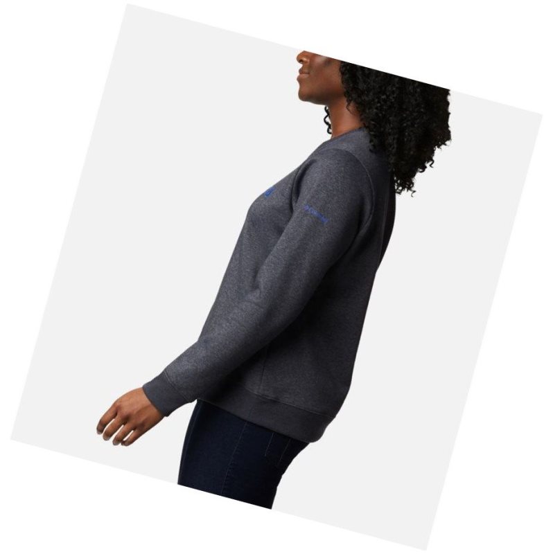 Columbia Logo Crew Top Sweatshirt Kadın Koyu Gri | 58790-TAFV