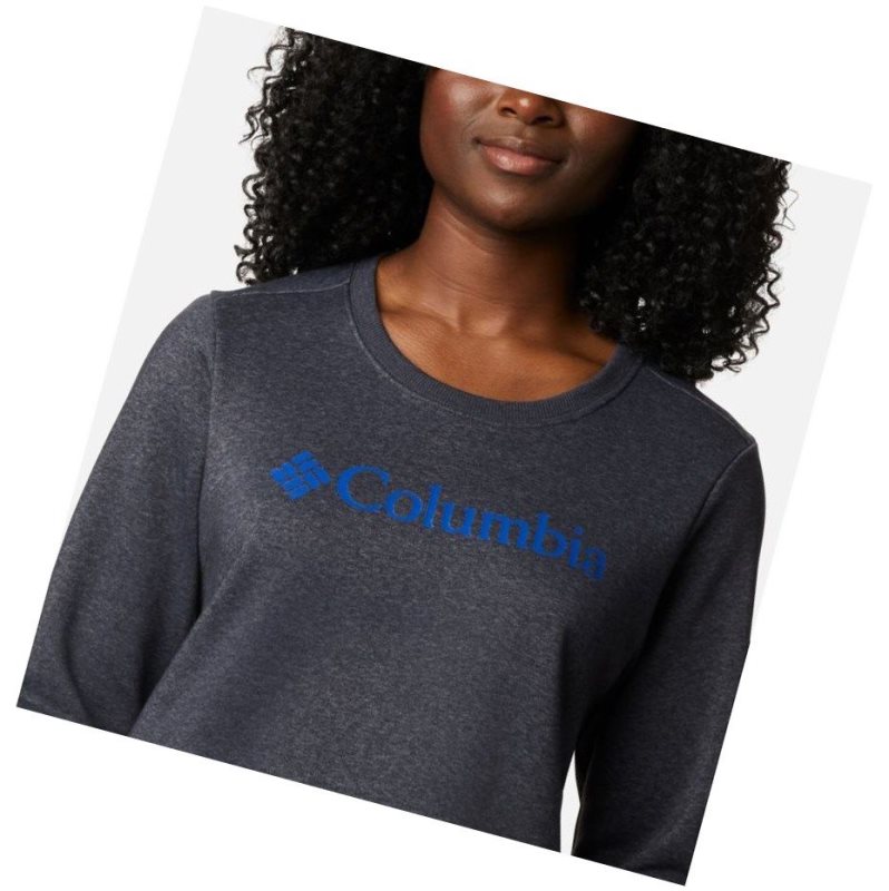 Columbia Logo Crew Top Sweatshirt Kadın Koyu Gri | 58790-TAFV