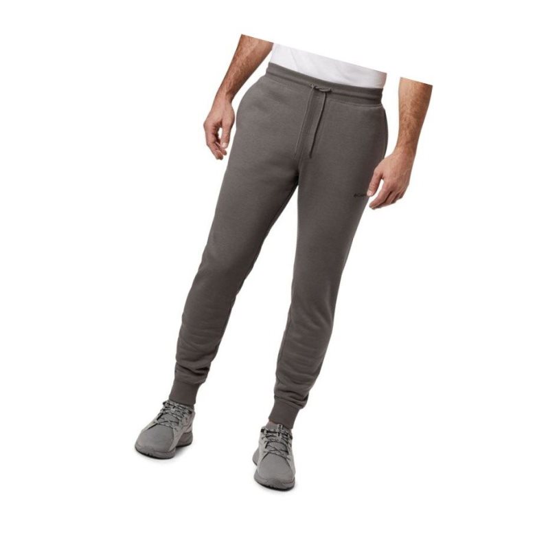Columbia Logo Fleece Jogger Pantolon Erkek Koyu Gri | 91863-DWTM