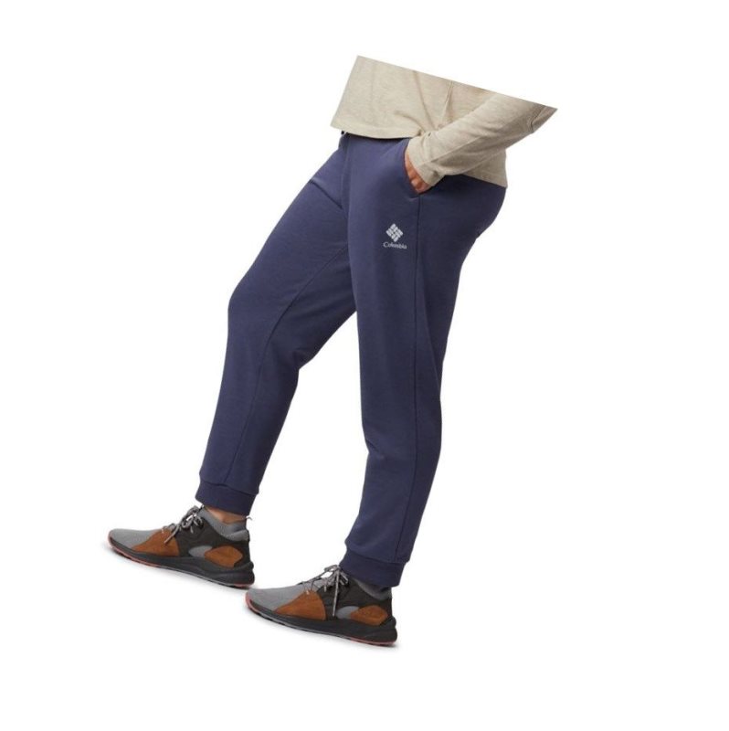 Columbia Logo French Terry Jogger Plus Size Pantolon Kadın Lacivert | 41932-HAZL