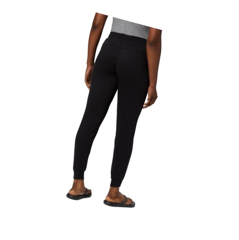 Columbia Logo French Terry Jogger Plus Size Pantolon Kadın Siyah | 18543-EGUR