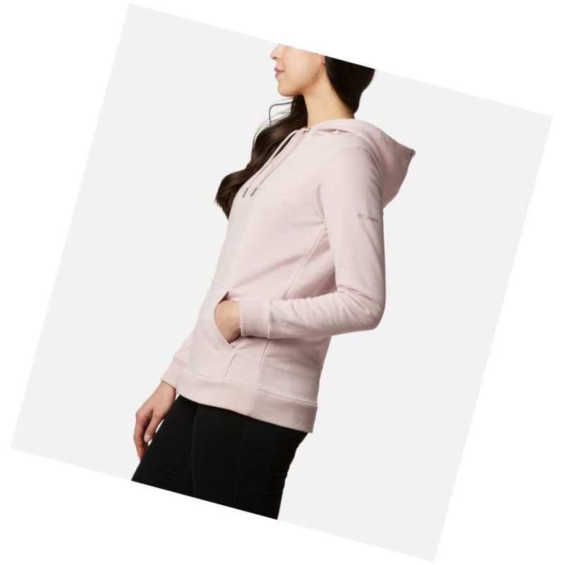 Columbia Logo Kapşonlu Kadın Pembe | 74916-AZWF