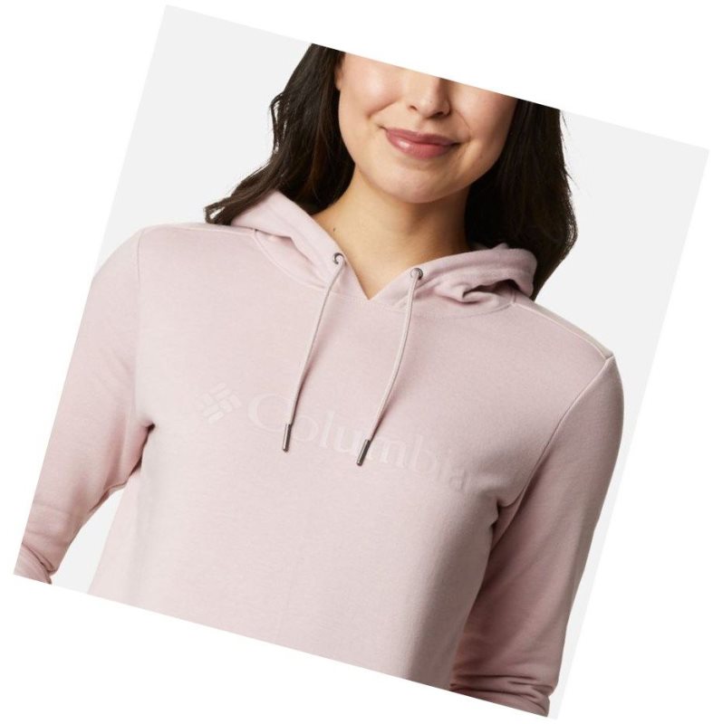 Columbia Logo Kapşonlu Kadın Pembe | 74916-AZWF